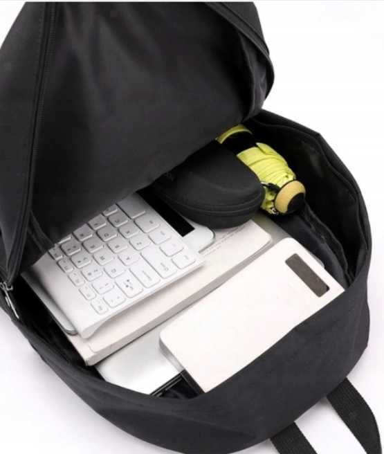 Plecak Damski Miejski Czarny Plecaczek Szkolny Sportowy P39