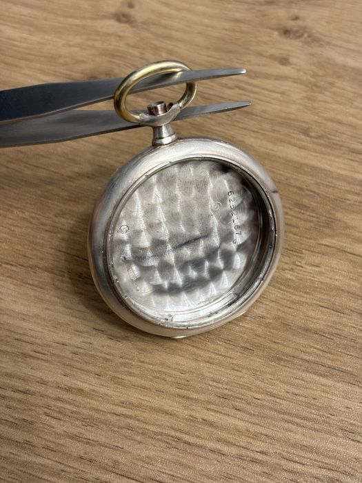 Srerbna 0.800 Koperta zegarka kieszonkowego Omega