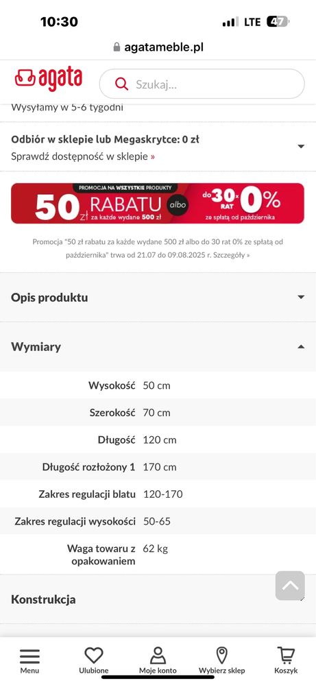 Ława rozkladana, podnoszona