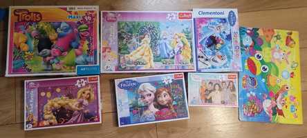 7szt.puzzle dla dzieci 4+