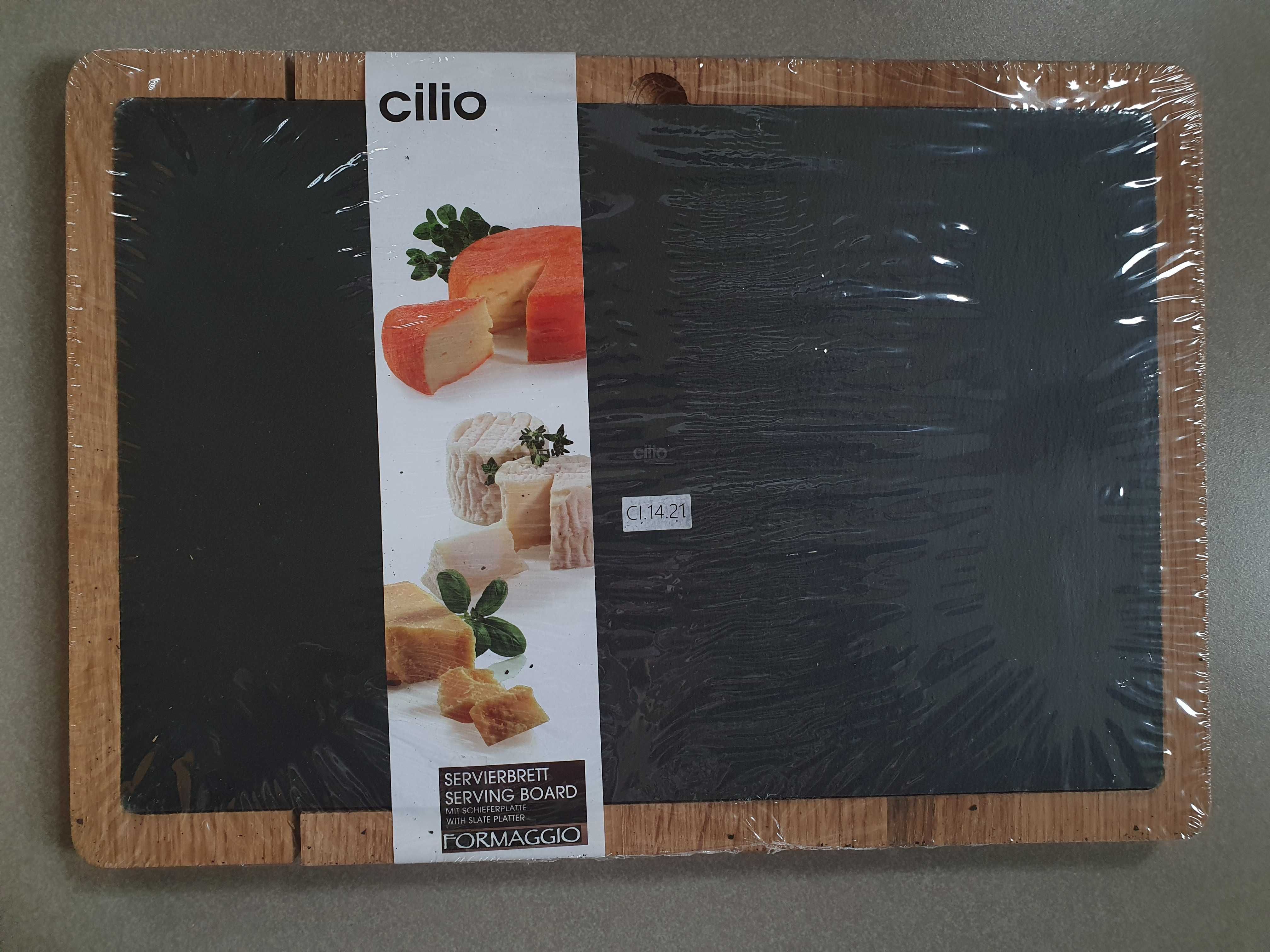 nowa deska do serwowania Cilio drewno dębowe krzemień 33x23cm