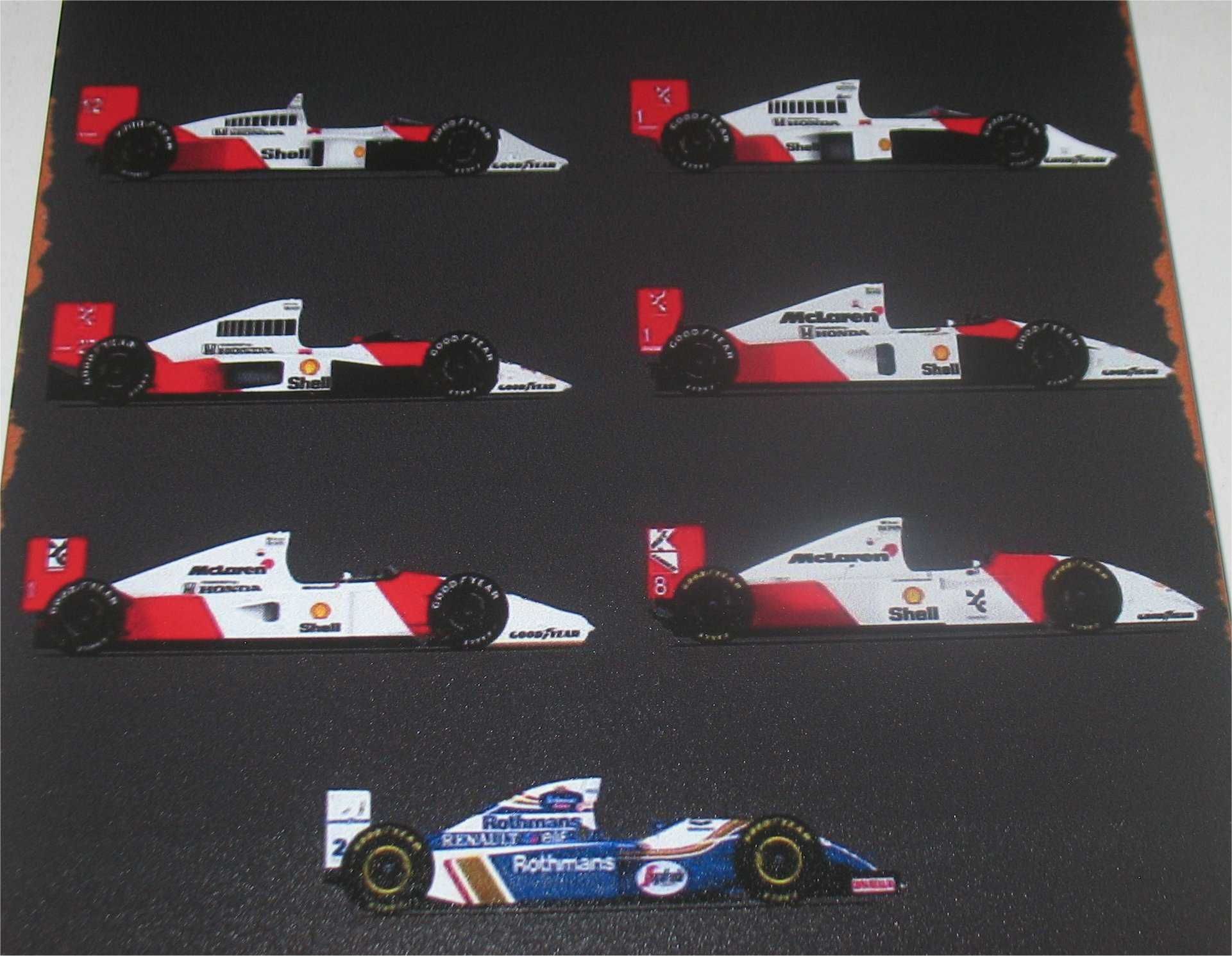 Placa Decorativa - Ayrton Senna - F1's Pilotados na Carreira