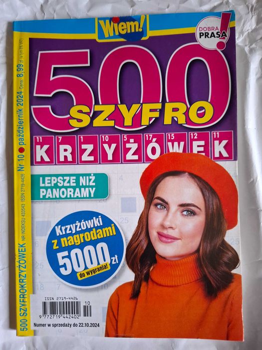 Szyfro Krzyżówki 500 MAGAZYN Nr 10/2024 Wiem Łamigłówki Sudoku Rebuses