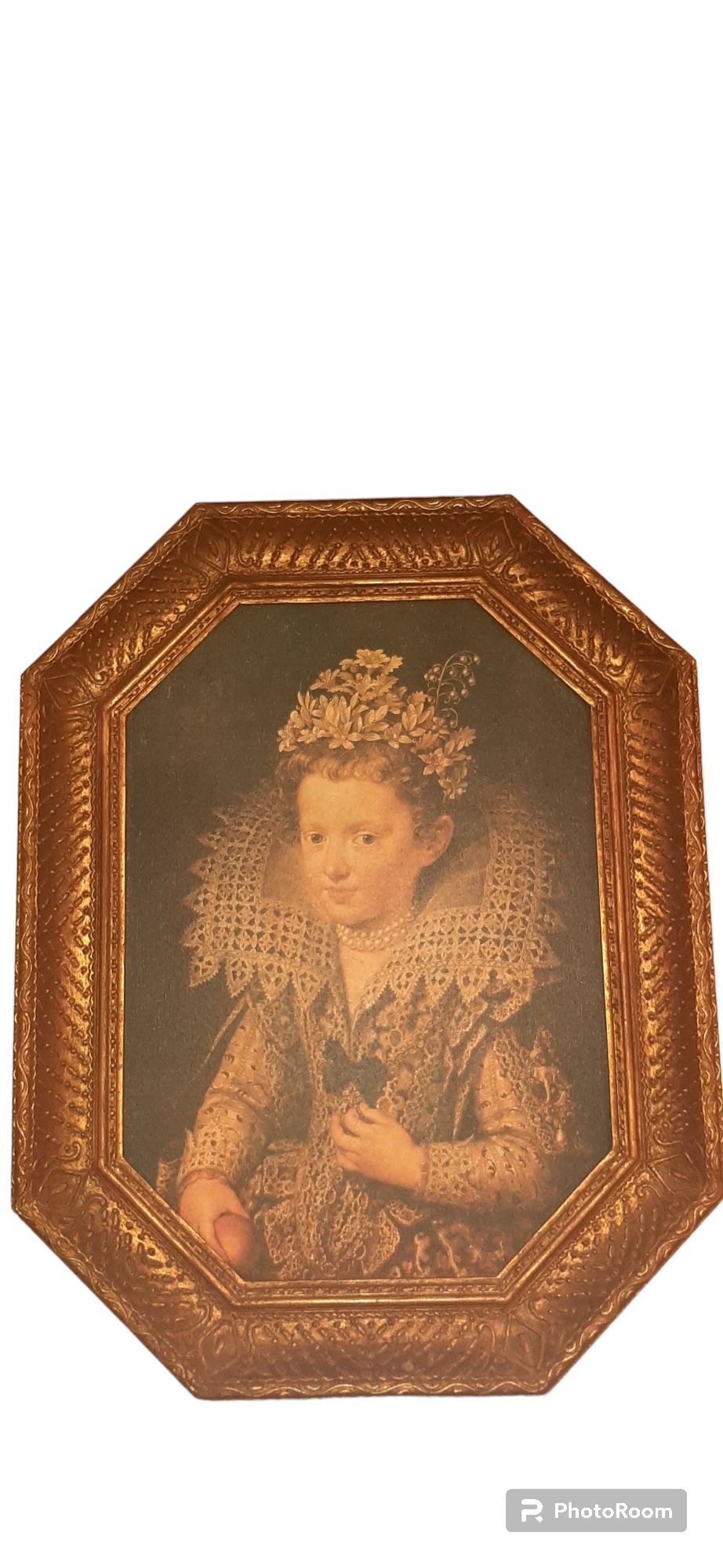 Antiga  e Lindíssima  Pintura Óleo Da Princesa  Eleonora Gonzanga