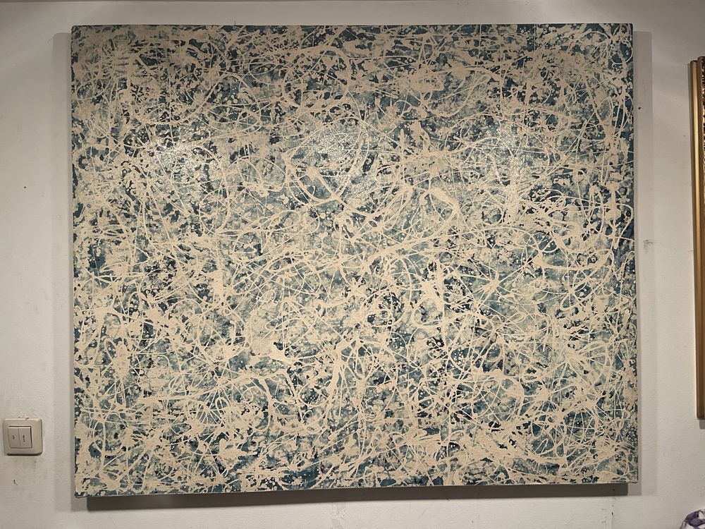 obaraz z 1993 roku 120 x 100 cm malowany ręcznie