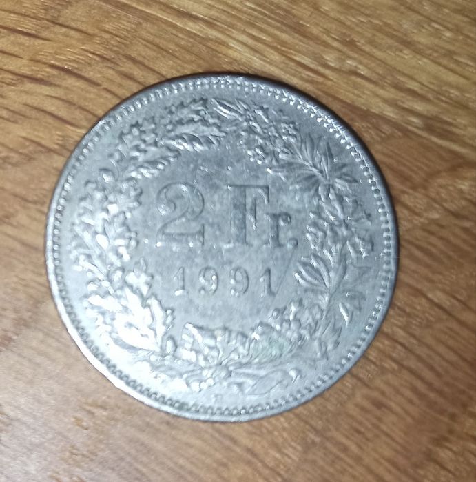 Szwajcaria 2 franki 1991