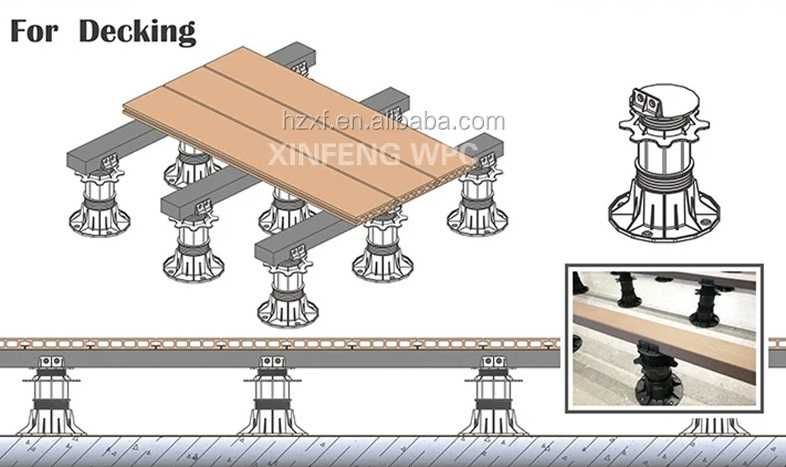 Apoios reguláveis 30-40mm para vigas deck ou lajetas (unidade)