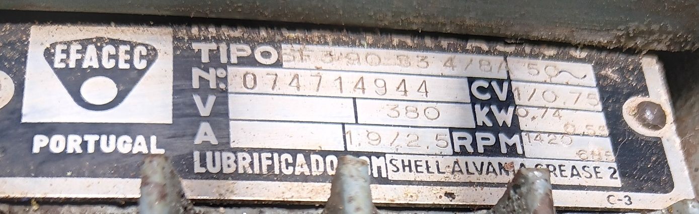 Motor polidor 1420 rp monofásico