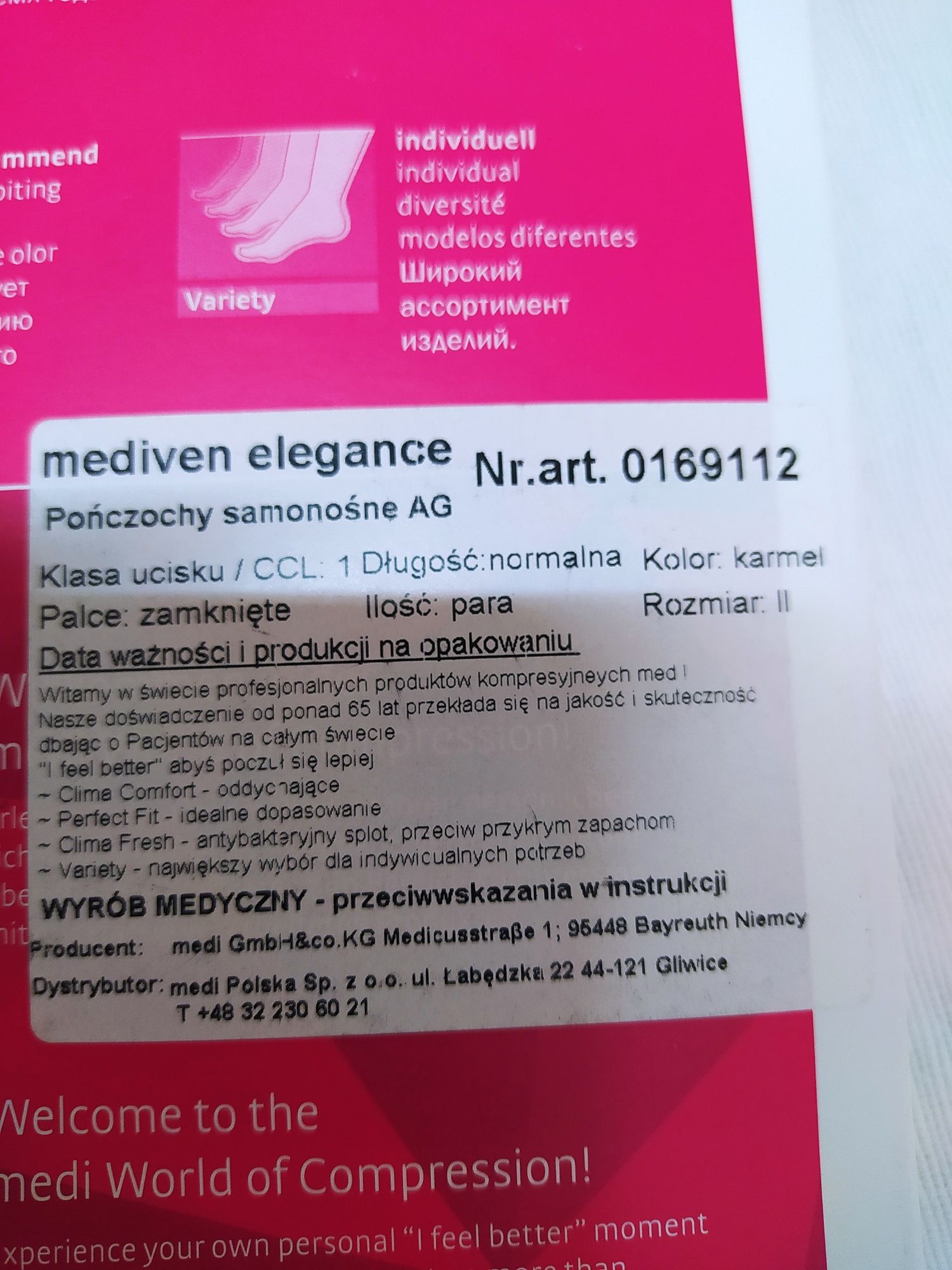 Pończochy uciskowe Mediven plus rękawiczki