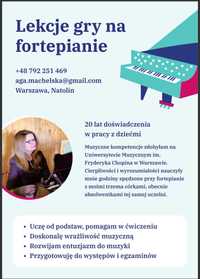 Lekcje gry na fortepianie, pianinie