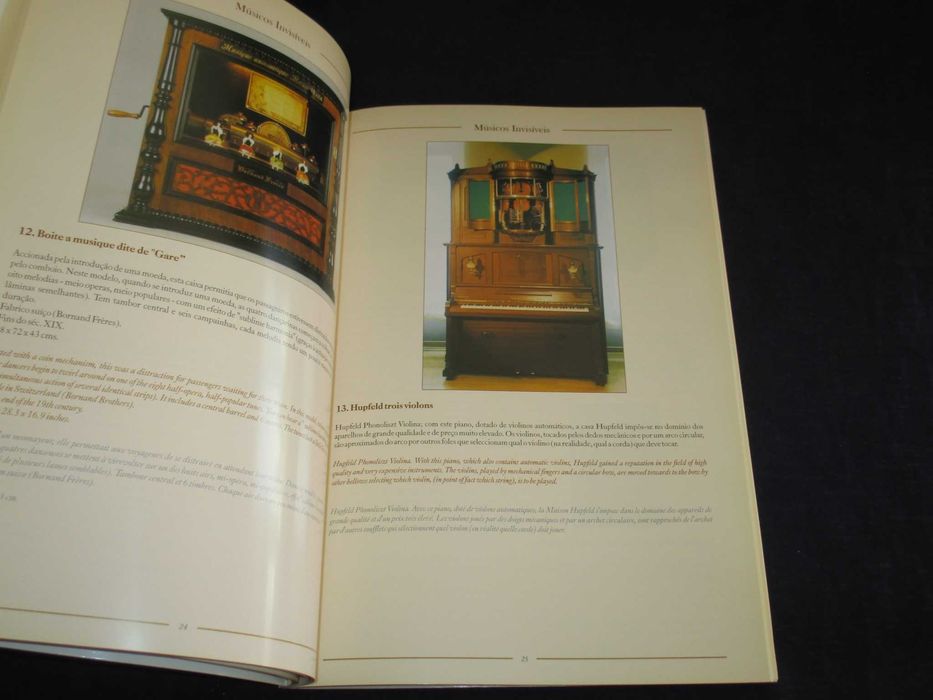 Livro Músicos Invisíveis Instrumentos de Música Mecânica e Autómatos