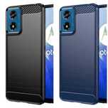 Противоударный чехол накладка для Motorola G04 G24 карбон 2 цвета