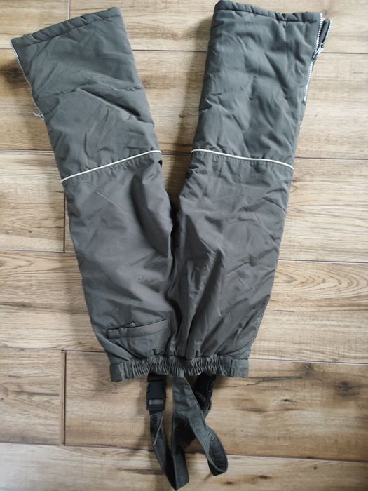 Spodnie zimowe narciarskie 116 ocieplane zima kids khaki