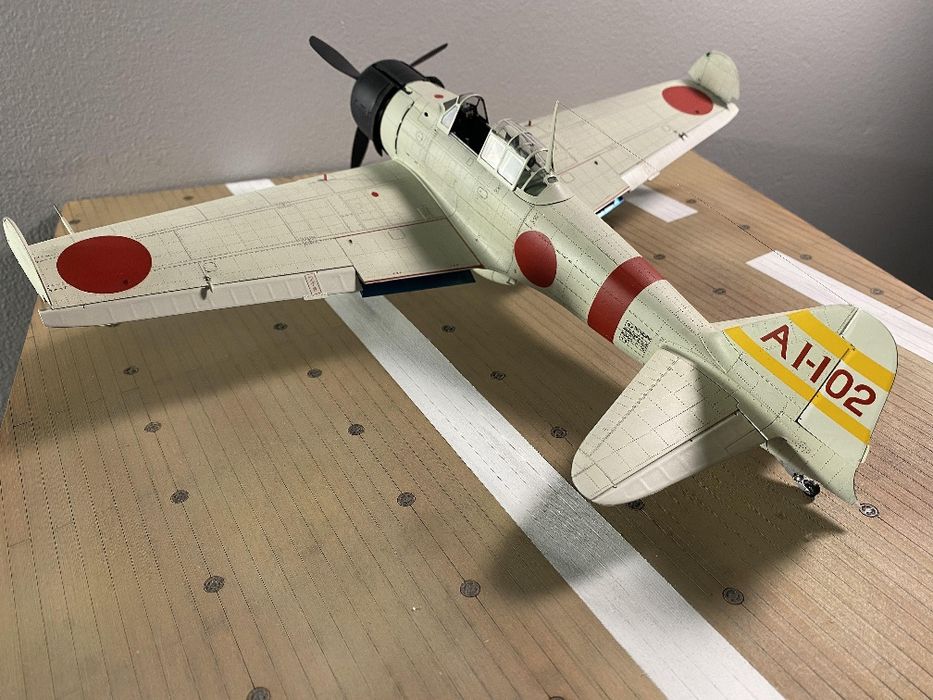 Zero a6m2 1/32 diorama + figurki