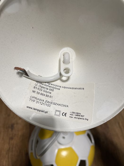 Lampa sufitowa , żyrandol piłka nożna