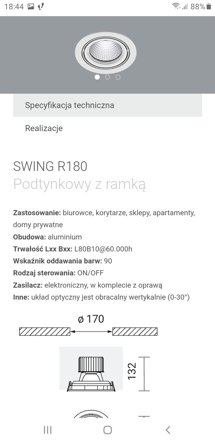 Lampy wewnętrzne 9 sztuk, podtynkowe