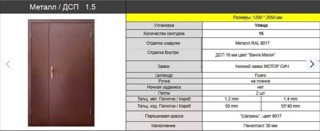 Двойные, полуторные двери в дом, квартиру, тамбур, готовые и под заказ