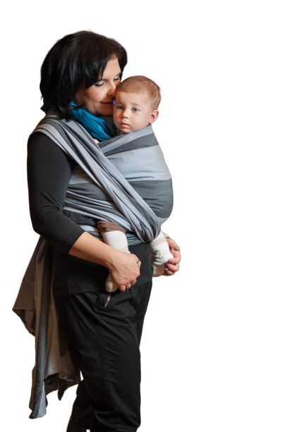 Chusta do noszenia dzieci, SZARY - Gwiezdny Pył, r. 4,6m LennyLamb