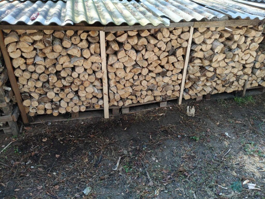 Suche drewno opałowe kominkowe brzoza sezonowana 2 lata, sosna