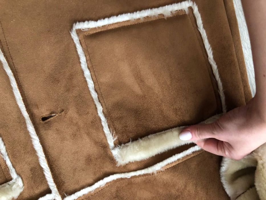 Женская удлиненная Дублёнка с капюшоном ML