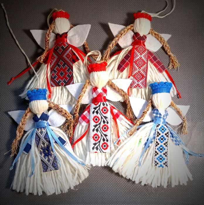 Український сувенір лялька мотанка, лялька ангел охоронець, лелека, ля