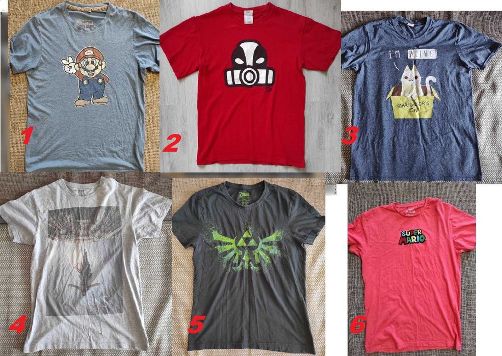 Футболка мерч по іграм Супер Маріо Шрьодінгер Пакман Зельда