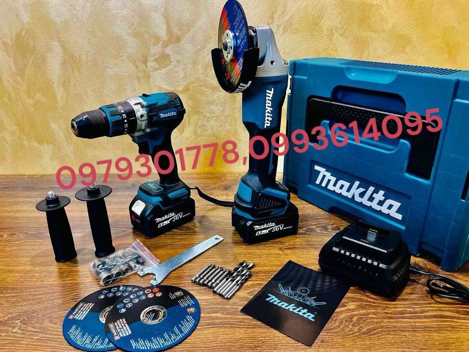 Шуруповерт 485 Болгарка 504 Акумуляторний комплект 36V 8A Потужний
