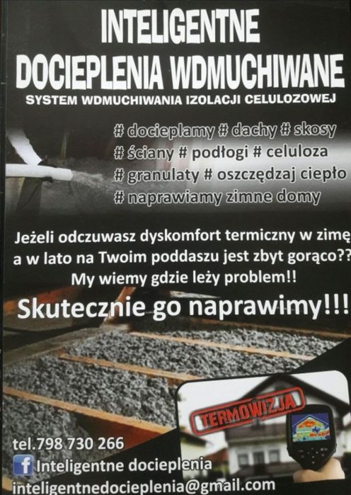 Docieplenia#wdmuchiwane#celuloza#granulaty#naprawiamy kompleksowo