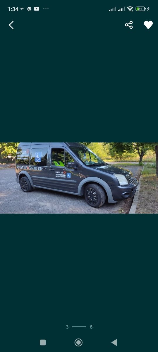 Zamiana Ford connect do przewozu niepełnosprawnych