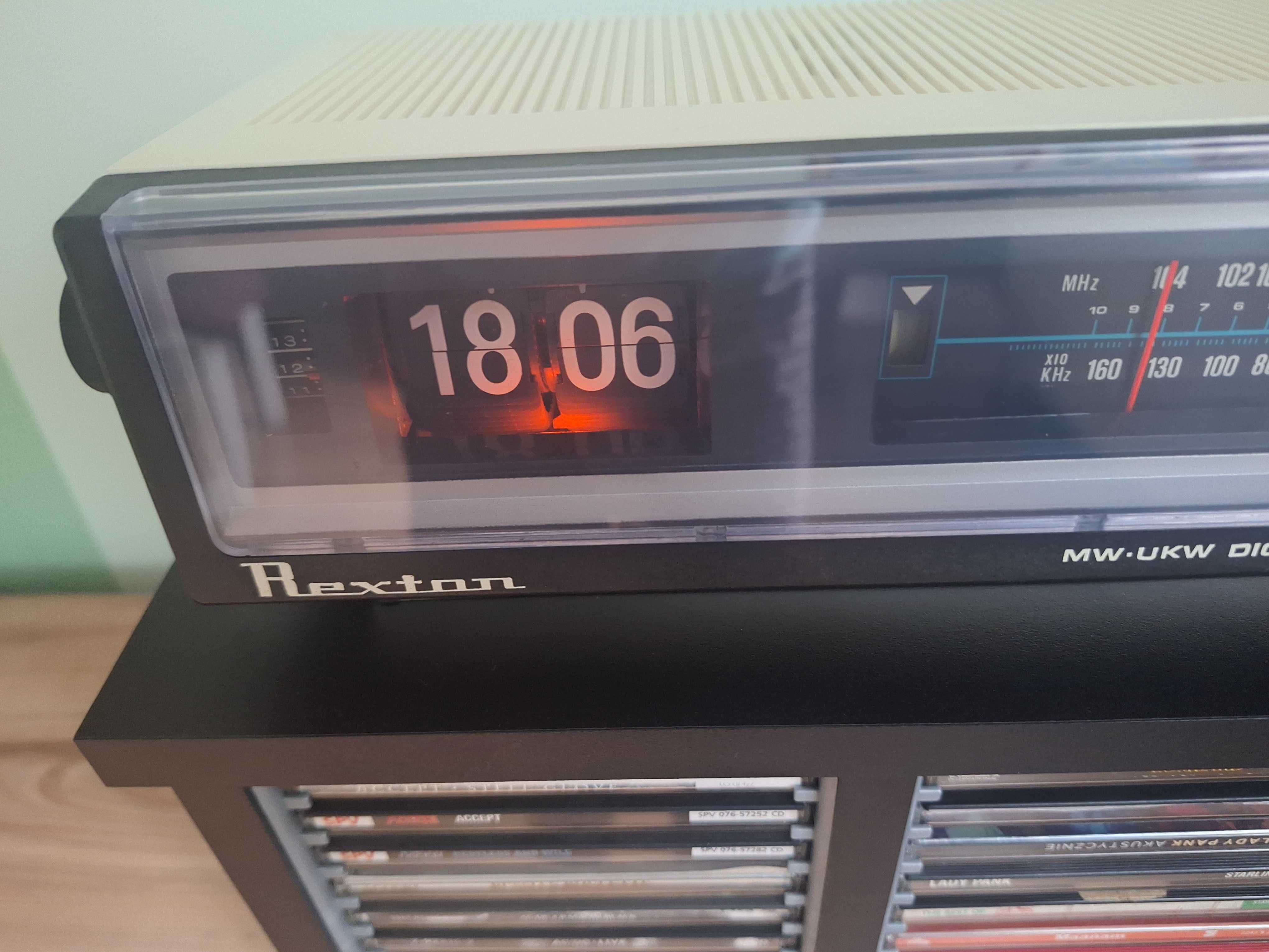 Zegar klapkowy radio budzik REXTON