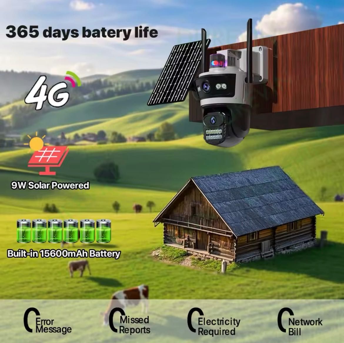 АВТОНОМНА 4G камера вулична ICSEE XMEYE 8mp10zoom 15600mAh відеокамера