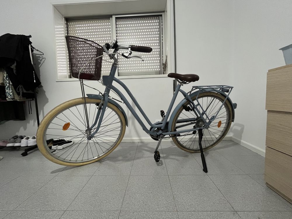 Bicicleta Elops, azul, com cesta, ótimo estado