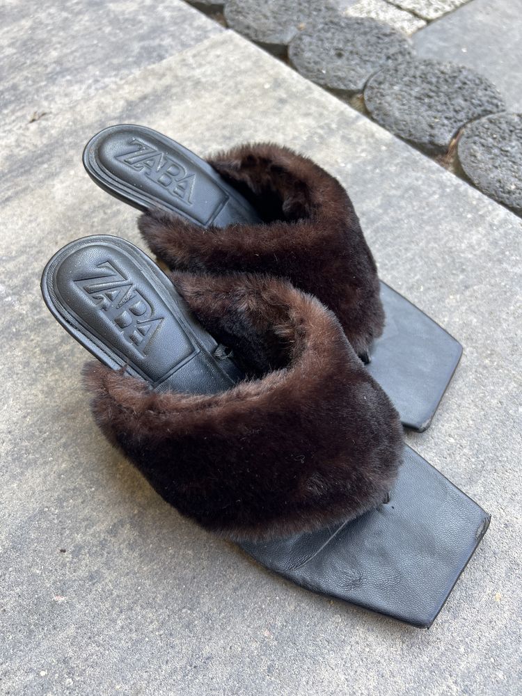 Czarne buty na wysokim obcasie 36