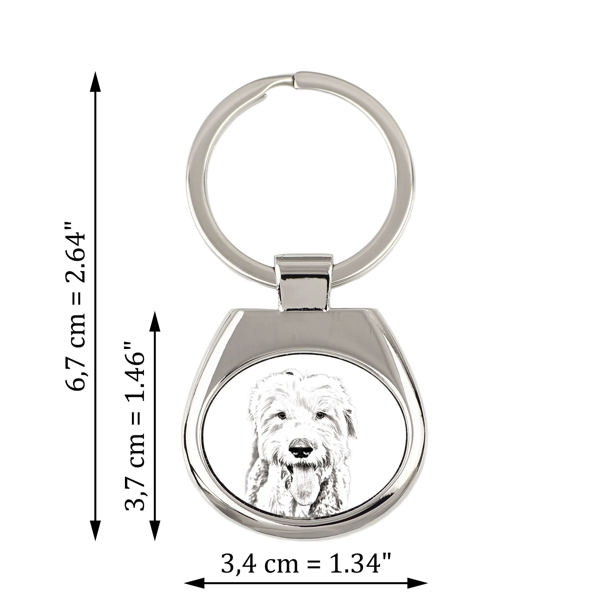 Owczarek staroangielski brelok ze zdjęciem psa Art-Dog