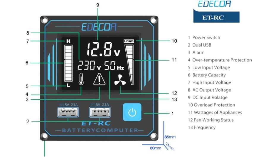 [NOVO] Inversor EDECOA 2500W / 5000W [ONDA PURA] [Display Novo]