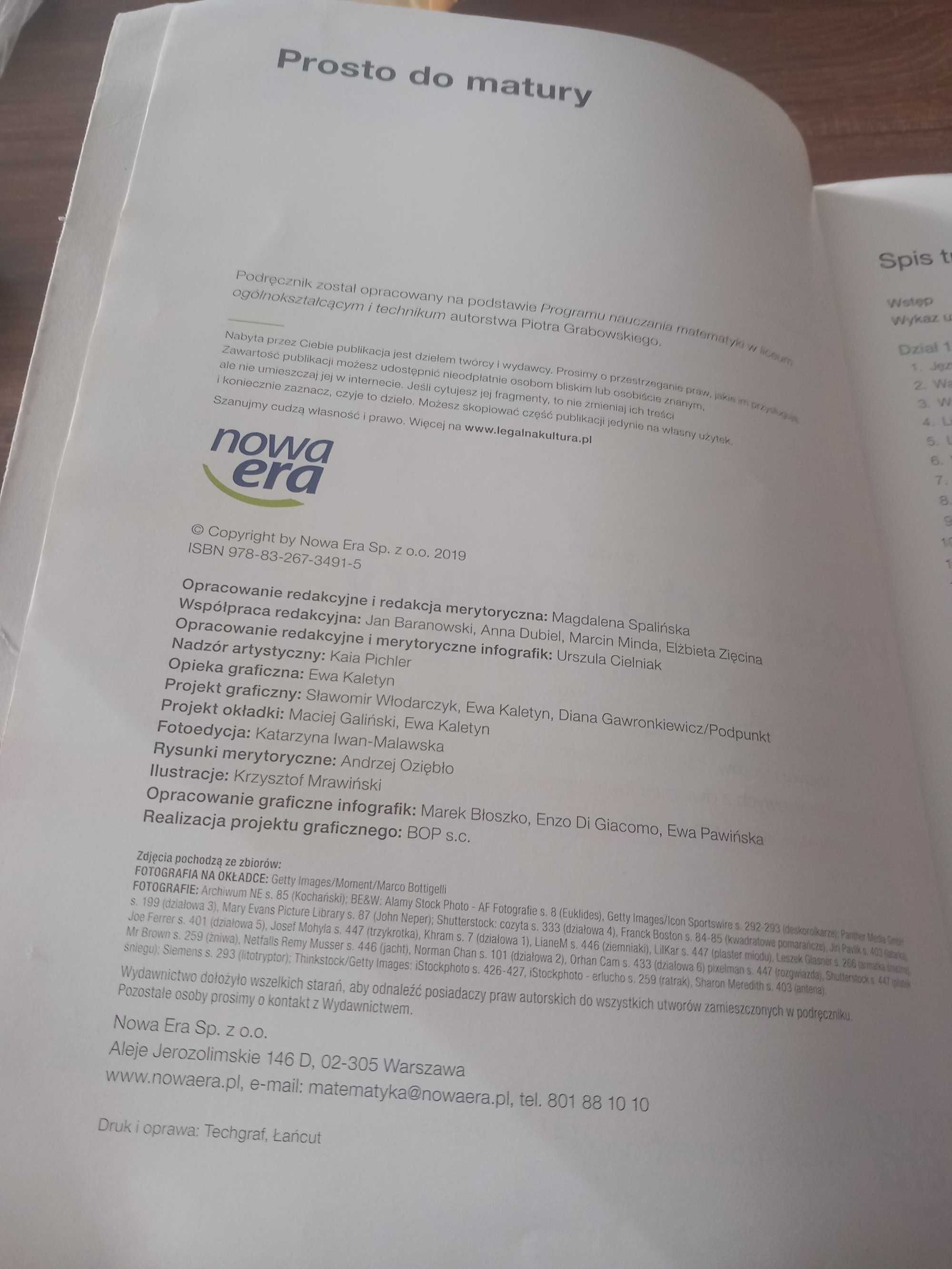 Prosto do matury 1 zakres podstawowy i rozszerzony  nowa era