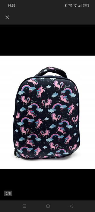 Plecak szkolny wielokomorowy Paso Jednorożce Usztywniany