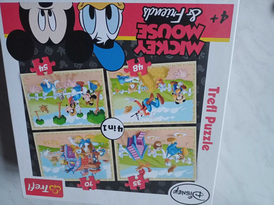 Mickey Mouse & Friends Disney  Trefl Puzzle 4 in 1