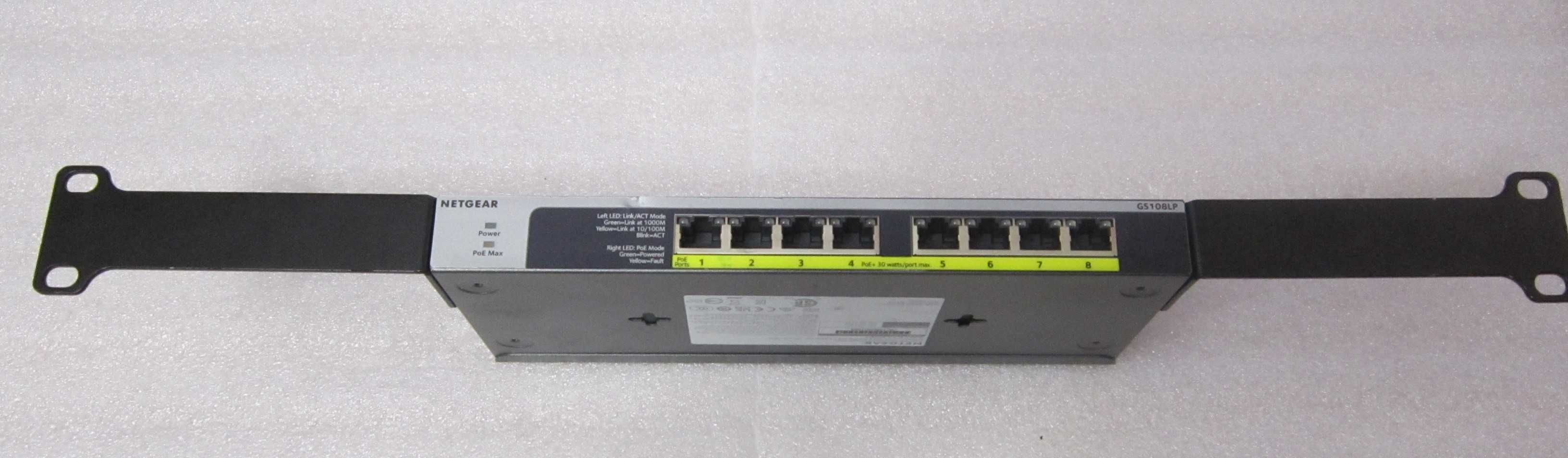 Switch Netgear GS108LP sprawny bez zasilacza 54V