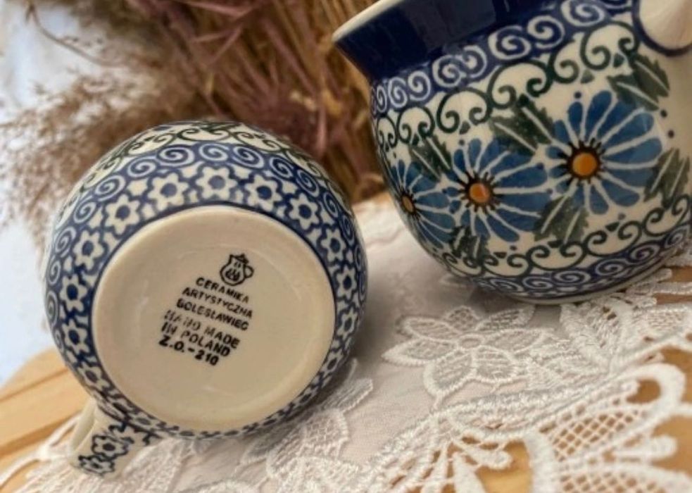 Ceramika Artystyczna Bolesławiec kubek kubki komplet prezent