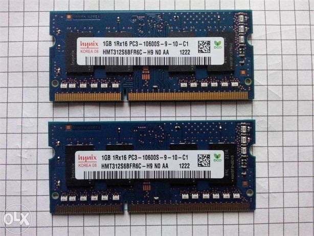 Модуль памяти Hynix 1 GB 1333 DDR3 - 2 шт.