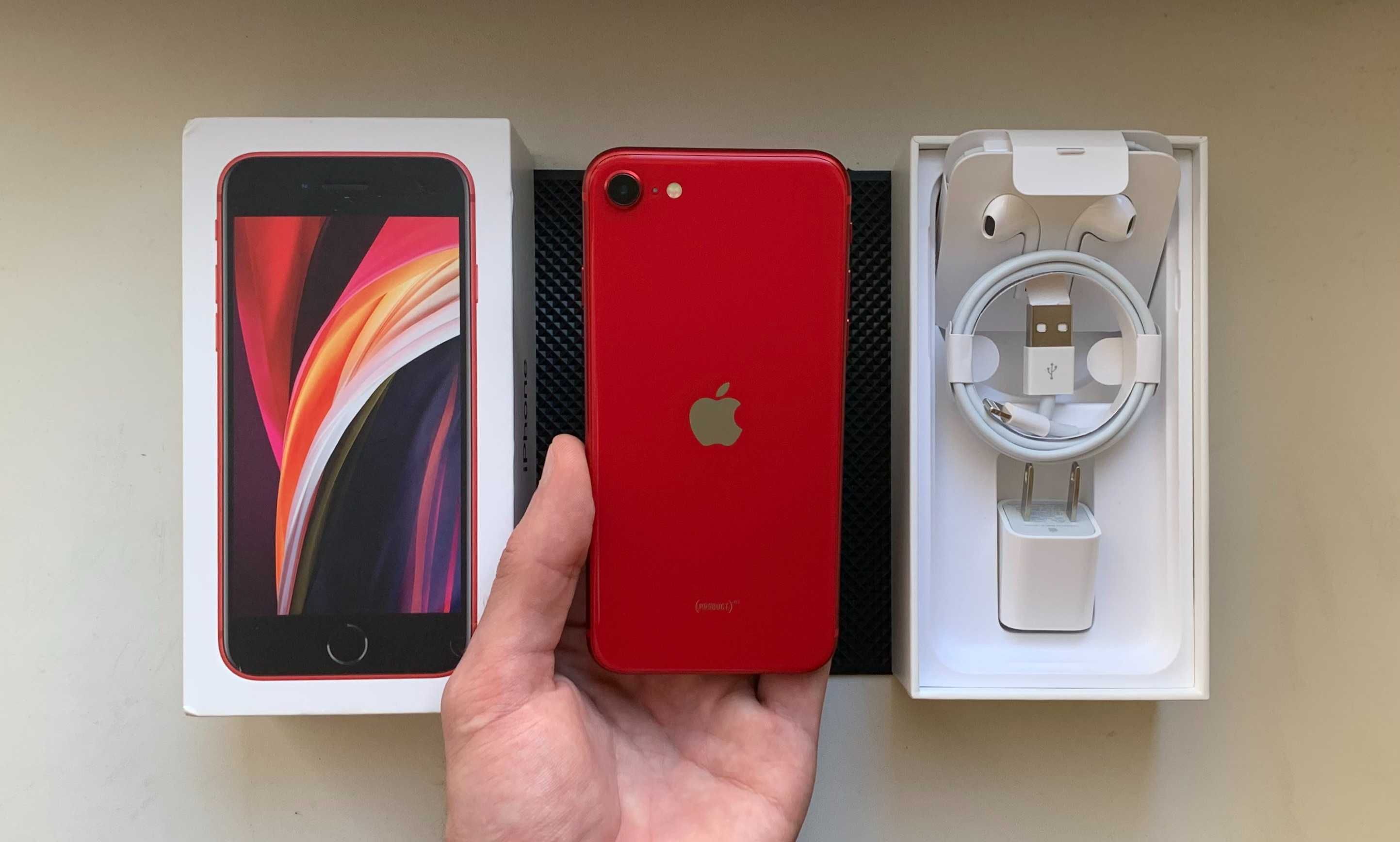 НОВЫЙ - iPhone SE 2020 128 гб - NEVERLOCK - 100% АКБ + КОМПЛЕКТ - RED