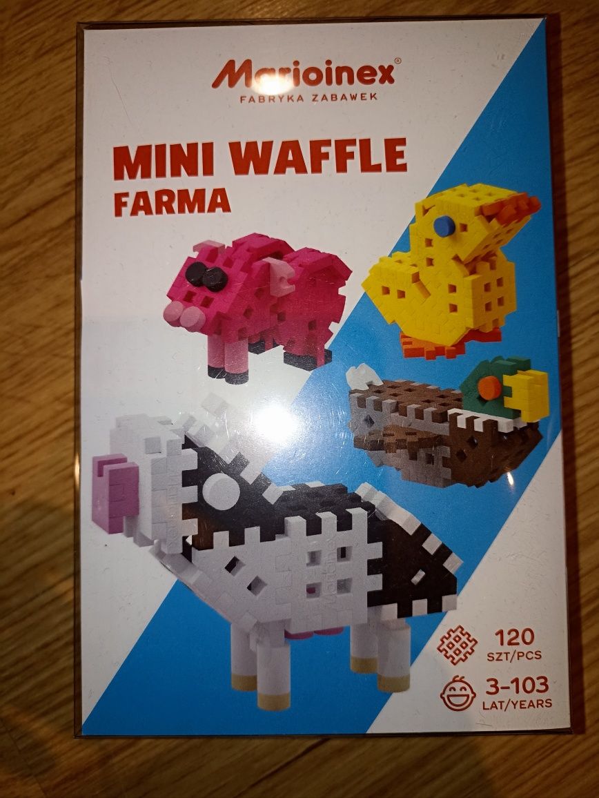 Mini wafle marioinex klocki farma NOWE