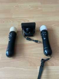 2 x kontroler PS Move Ps3/Ps4 + kamerka PS Eye + 2 Gry