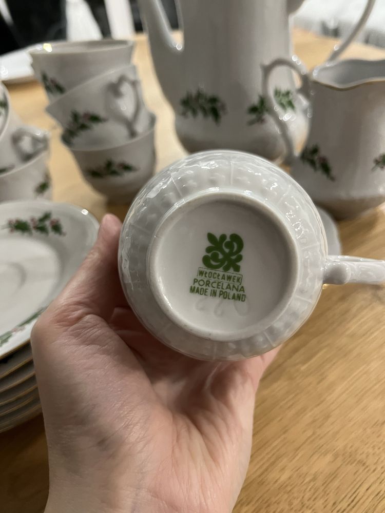 Komplet serwis do kawy/herbaty porcelana włocławek