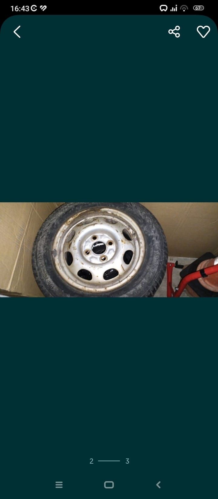 4 jantes com pneus 4x100 r13