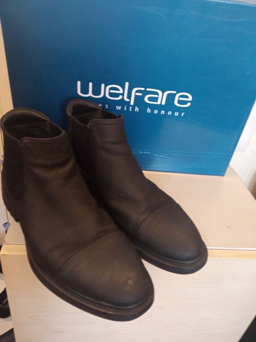 Продам мужские кожаные демисезонные ботинки с утеплителем Welfare.