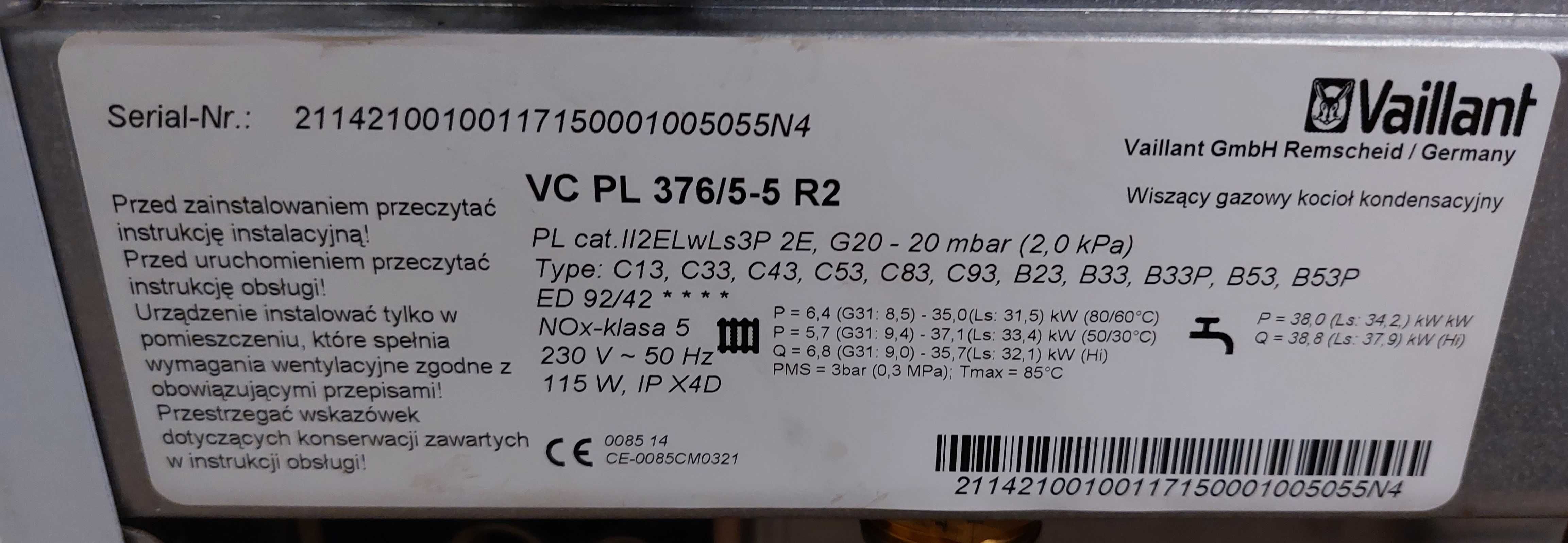VAILLANT VCPL376/5-5 R2, VR 61/4, ColorMatic 470