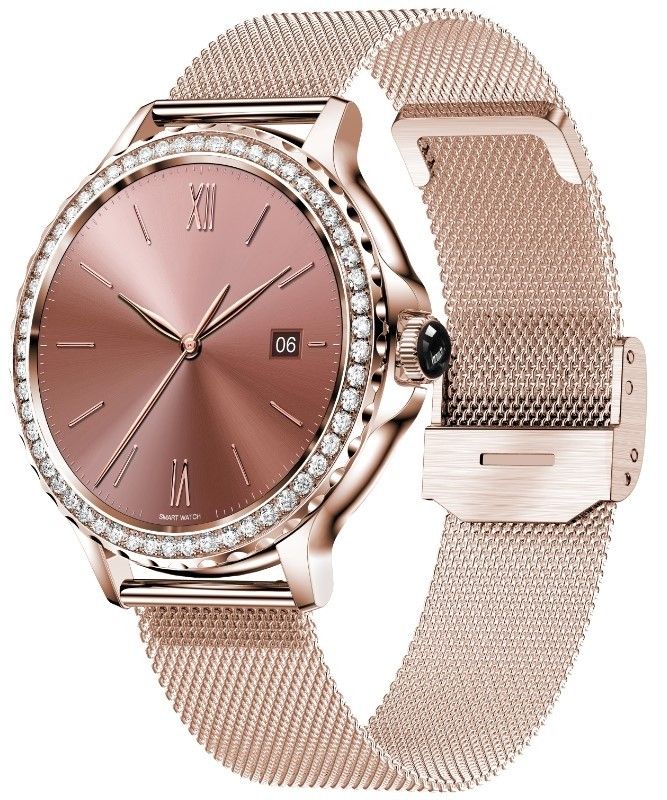 Smartwatch Damski Rubicon RNCF19-1 Różowe Złoto  Bransoleta + Pasek