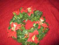Coroa de natal com folhas de natal